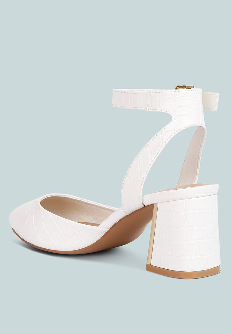 Sling Block Heel Pump