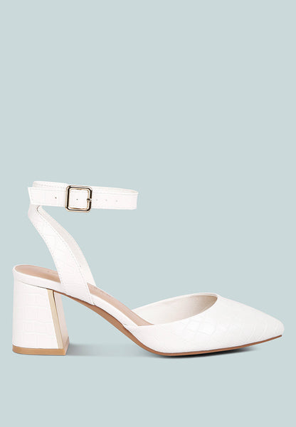 Sling Block Heel Pump