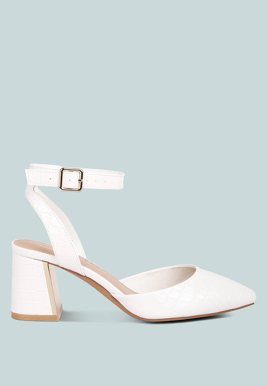 Sling Block Heel Pump