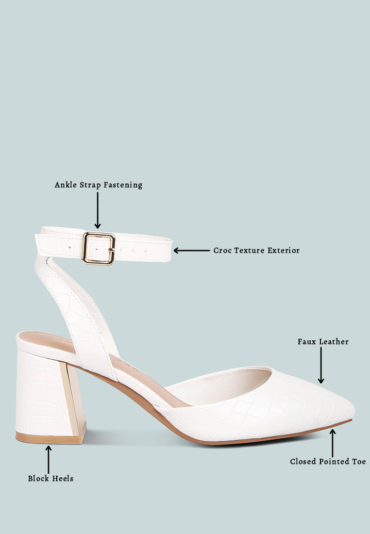 Sling Block Heel Pump