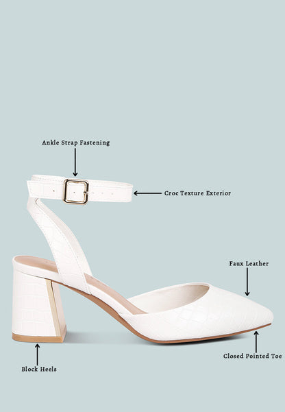 Sling Block Heel Pump