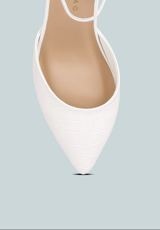 Sling Block Heel Pump