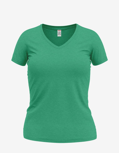 Basic Solid Heather V-Neck Tee