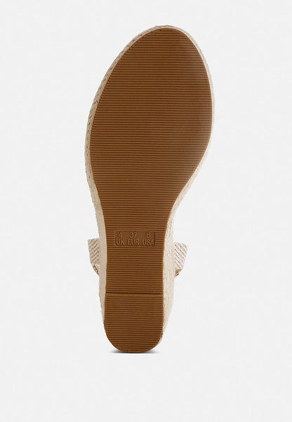 Braid Wrap Around Wedge Espadrilles