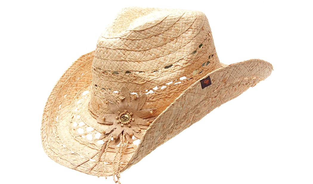 Mallorie Flower Straw Cowgirl Hat