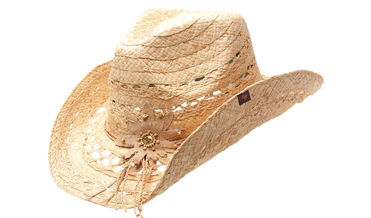 Mallorie Flower Straw Cowgirl Hat
