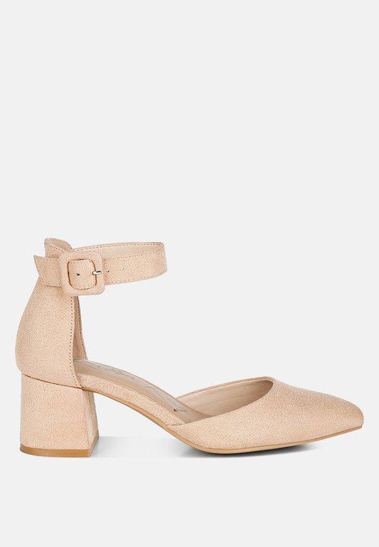 Pointed Toe Block Heel D'orsay