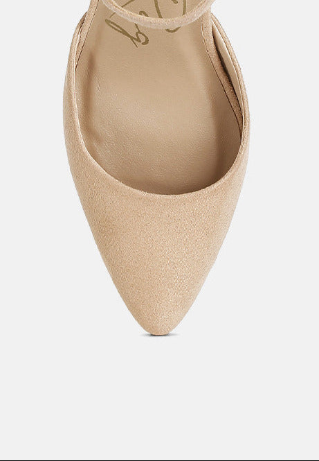 Pointed Toe Block Heel D'orsay