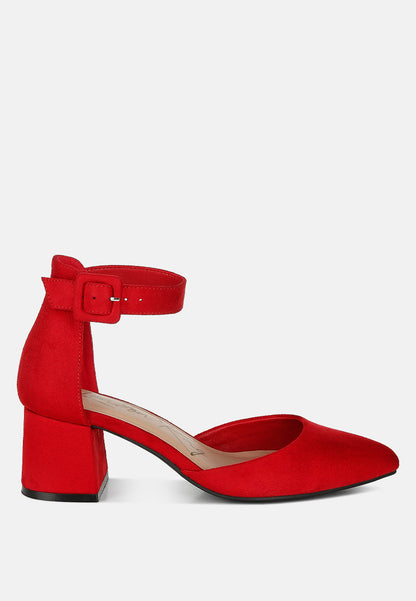 Pointed Toe Block Heel D'orsay