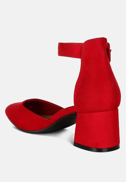 Pointed Toe Block Heel D'orsay