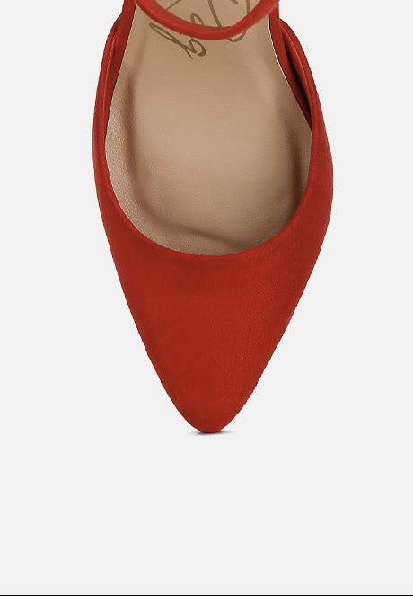 Pointed Toe Block Heel D'orsay
