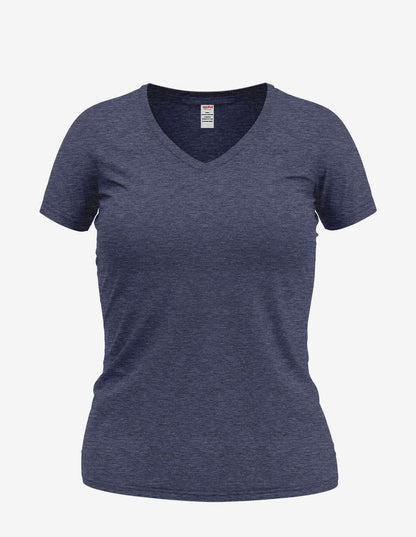 Basic Solid Heather V-Neck Tee