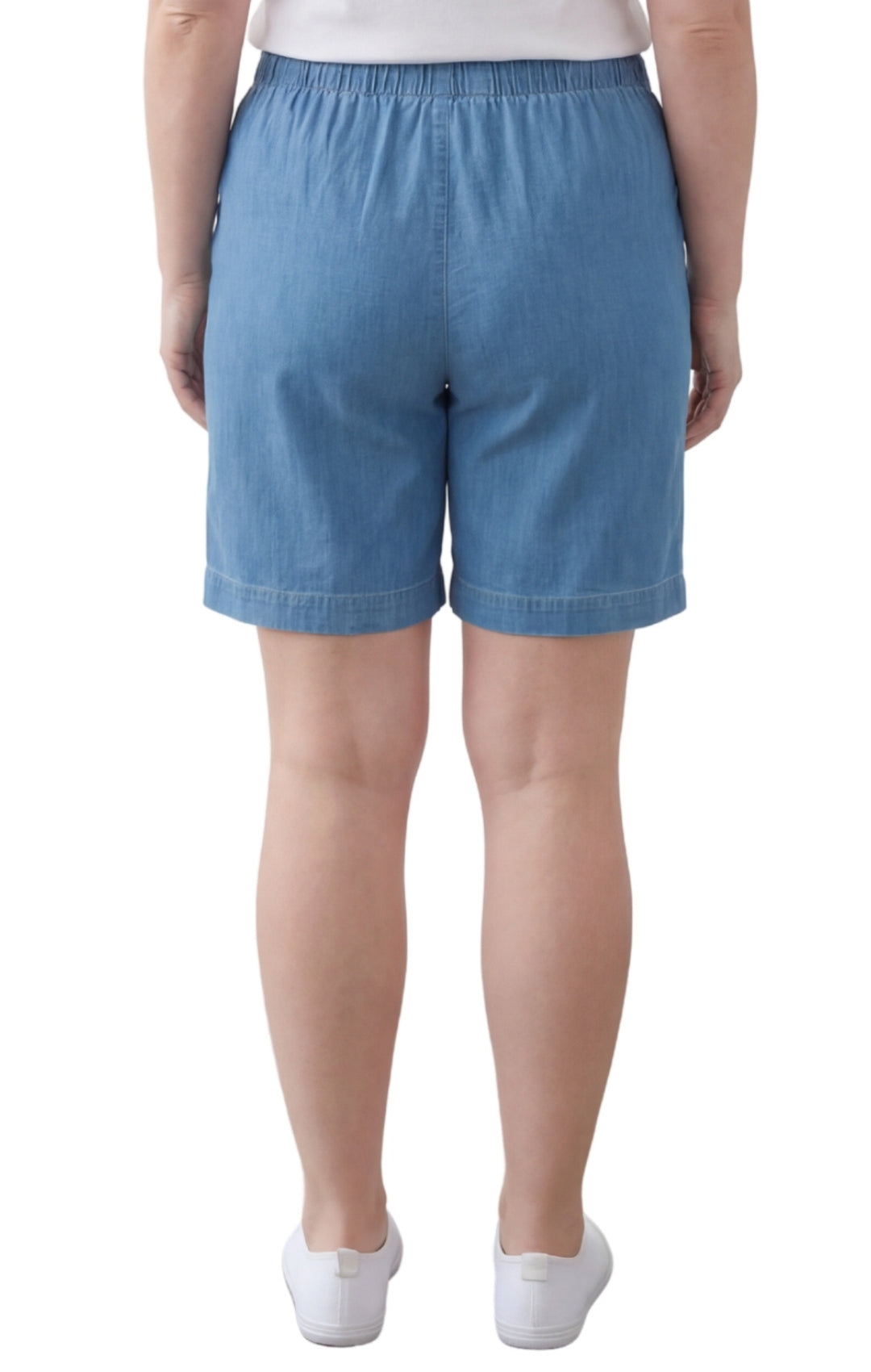 Pull-On Denim & Twill Shorts