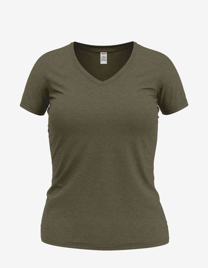 Basic Solid Heather V-Neck Tee