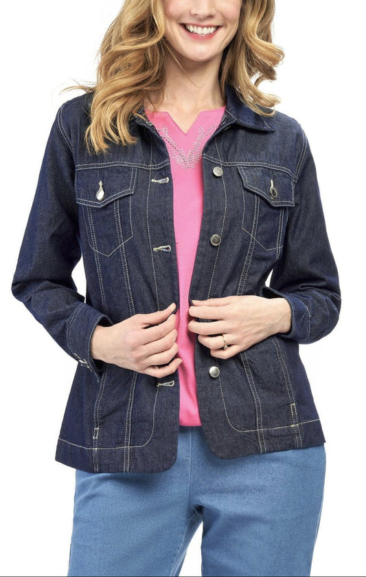 Classic Button Front Denim Jacket