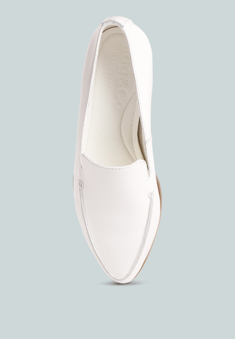 Metallic Sling Leather Loafers