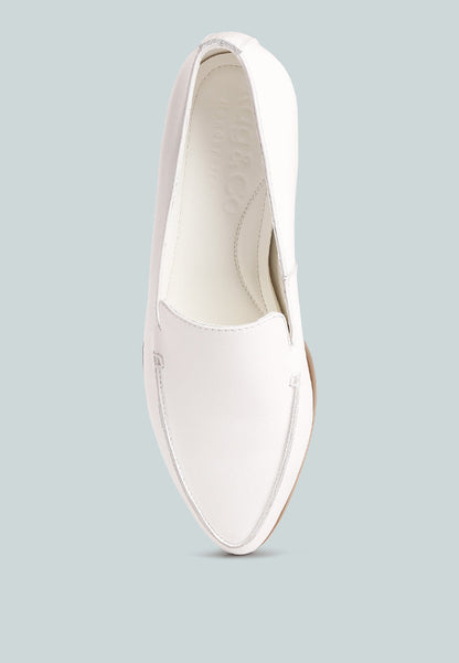 Metallic Sling Leather Loafers