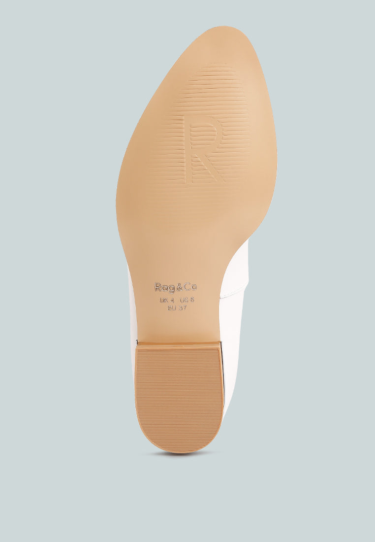 Metallic Sling Leather Loafers