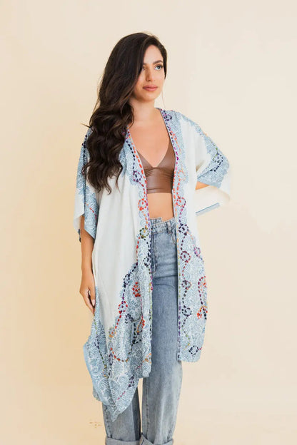 Bohemian Artisan Stitch Kimono