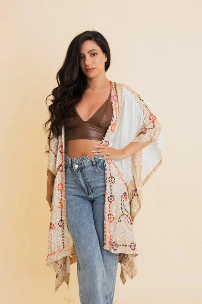 Bohemian Artisan Stitch Kimono