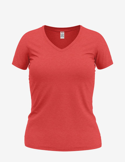 Basic Solid Heather V-Neck Tee
