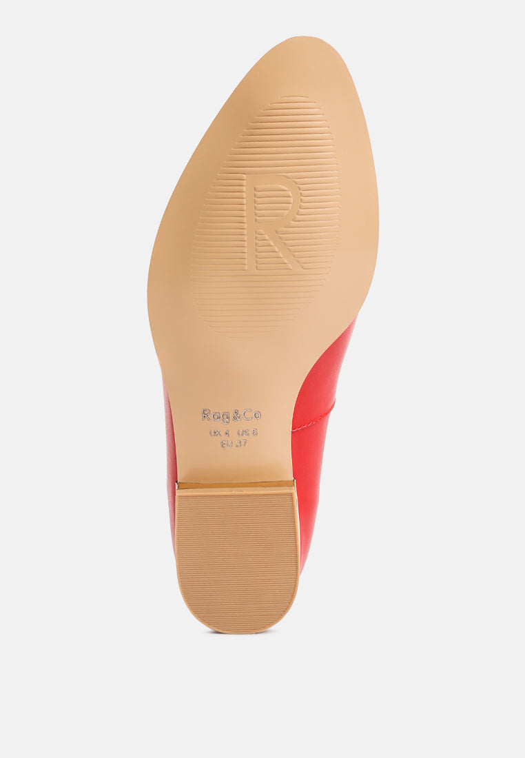 Metallic Sling Leather Loafers
