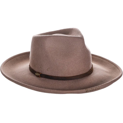 Sen Wide Brim Wool Felt Fedora Hat
