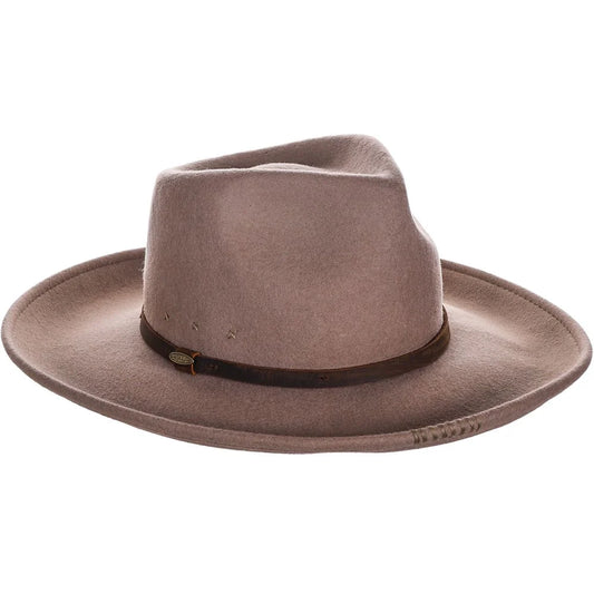 Sen Wide Brim Wool Felt Fedora Hat
