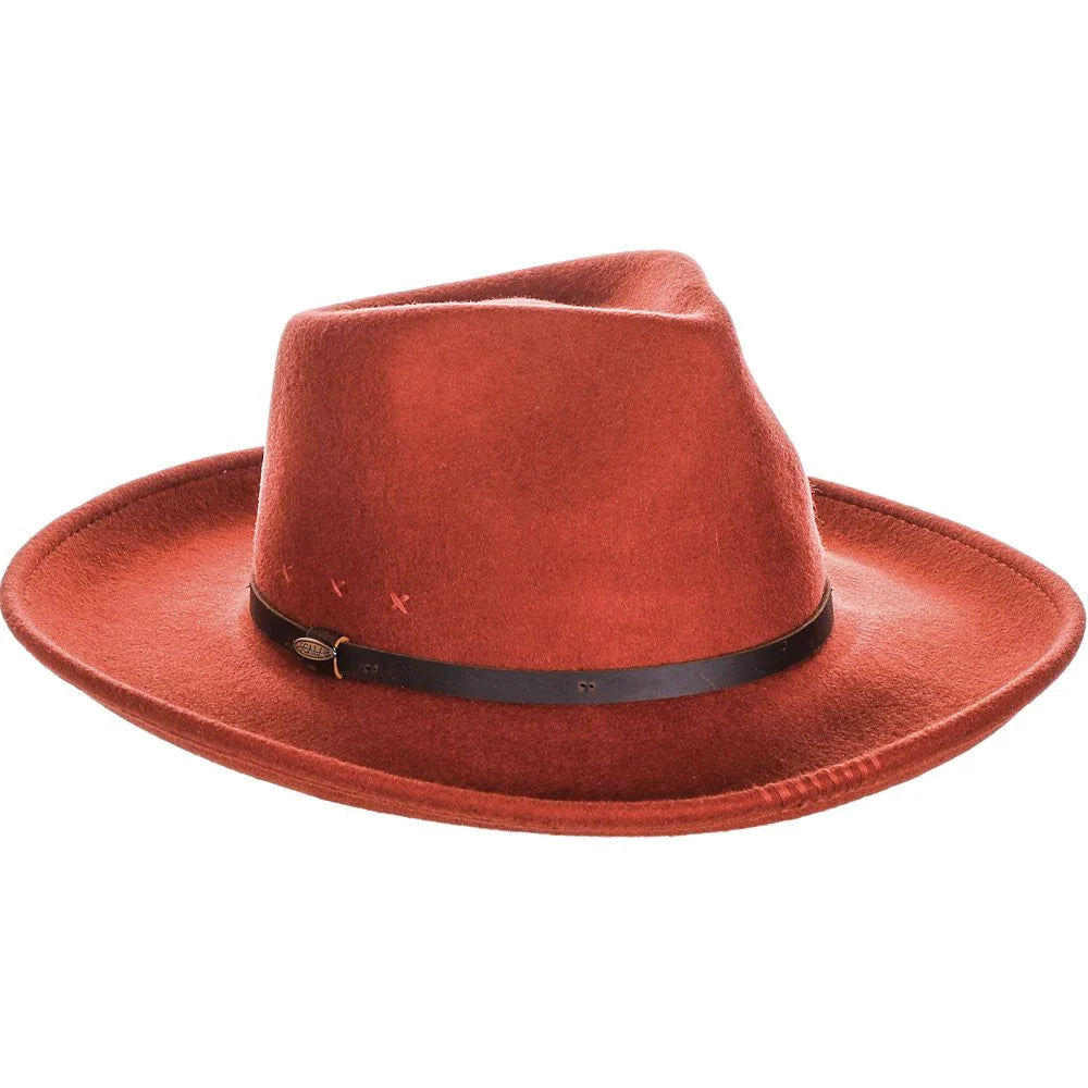 Sen Wide Brim Wool Felt Fedora Hat