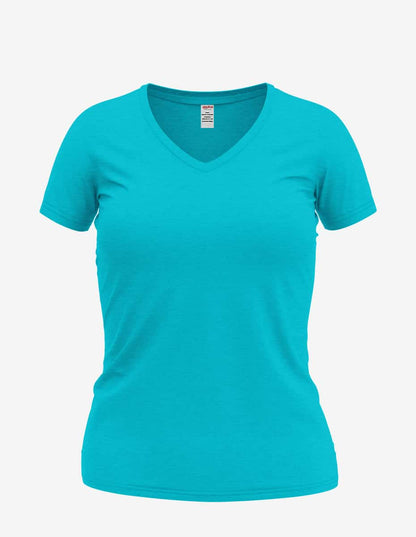 Basic Solid Heather V-Neck Tee