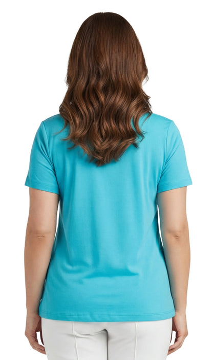 Short Sleeve Crew Neck Tee Cotton Blend