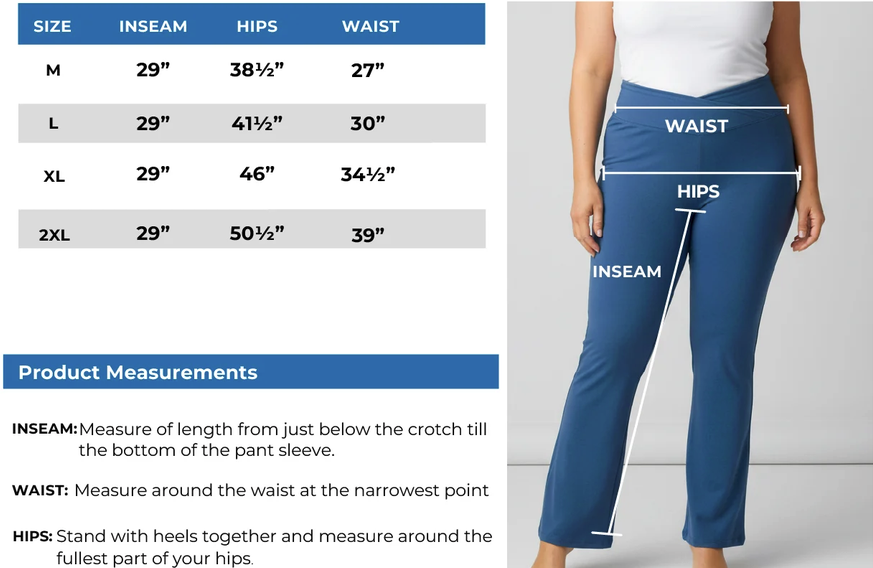 Bootcut Flare Stretch Pants Crossover Waist