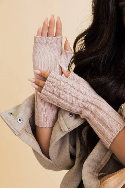 Cable Knit Fingerless Gloves