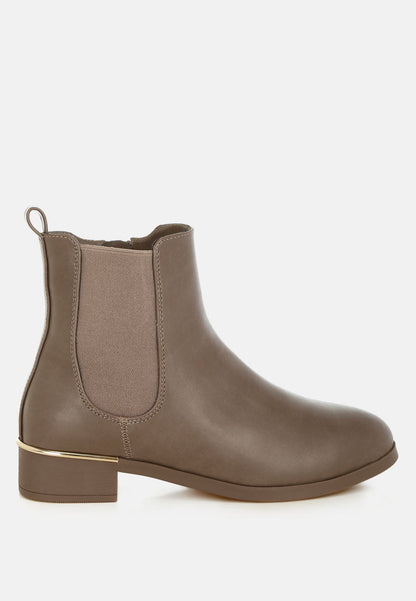Sleek Heel Accented Ankle Boots