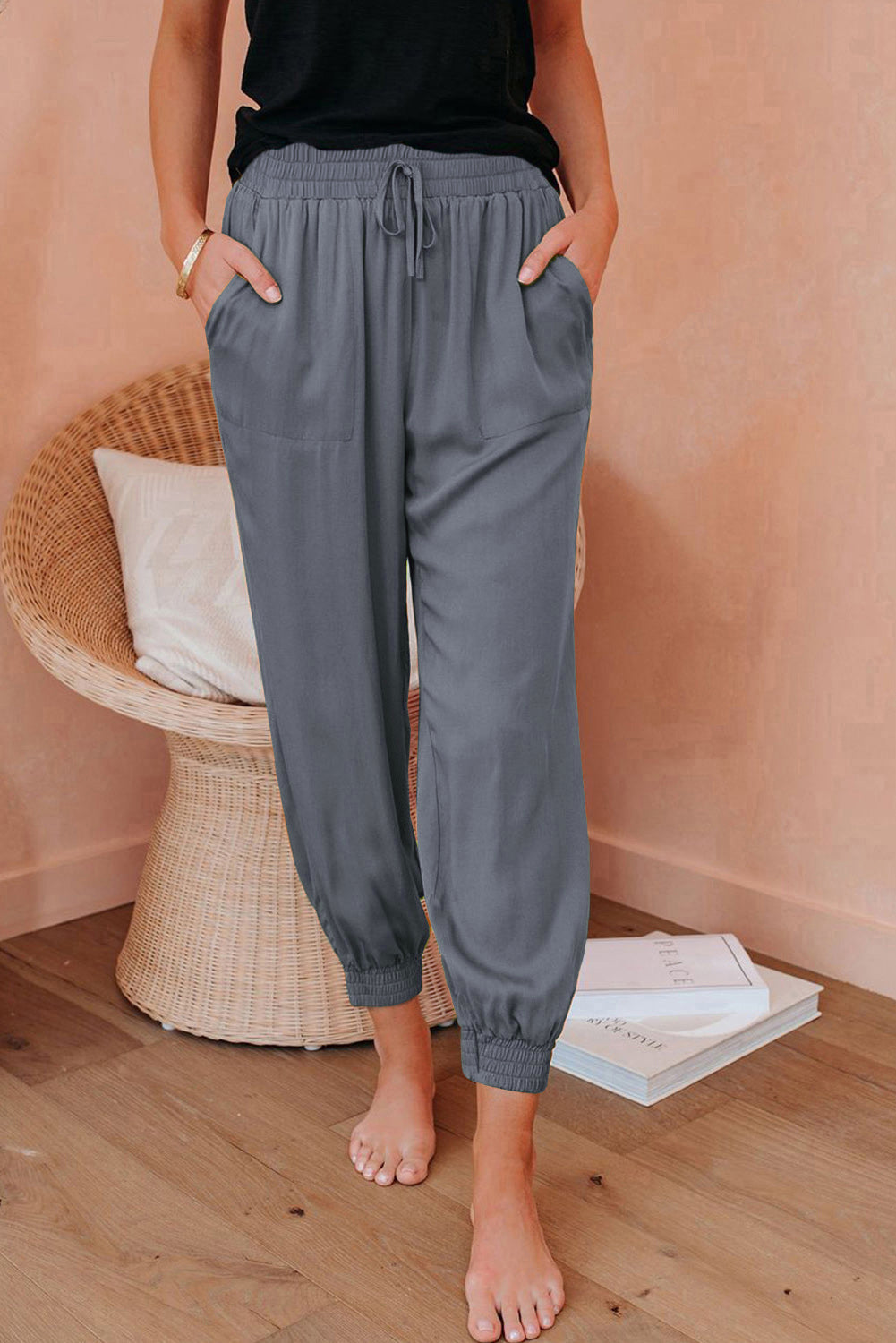 Waistband Jogger Pants Grey