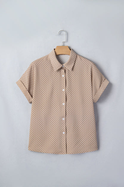 Cuffed Short Sleeve Button Shirt