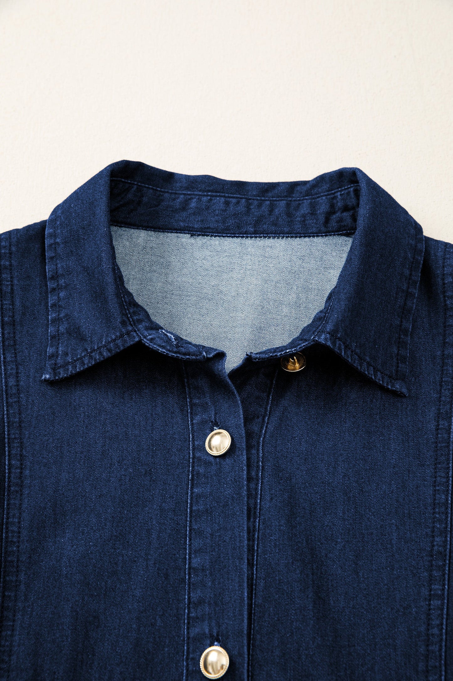 Bubble Short Sleeve Denim Dress