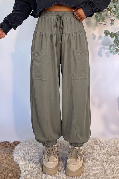 Casual Drawstring Relaxed Leg Pants