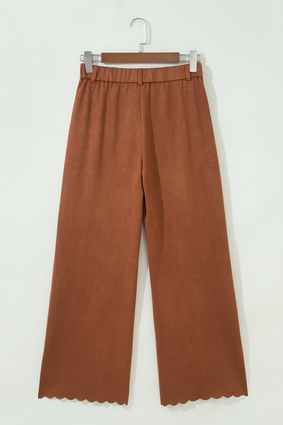 Scalloped Edge Wide Leg Pants