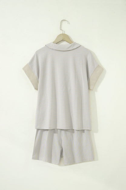 Dolman Sleeve Polo & Shorts Set