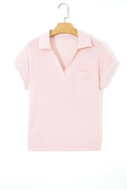 Ribbed Collar Shirt