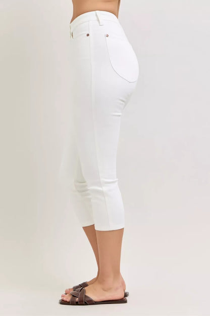 Extended Waistband Capri Pants