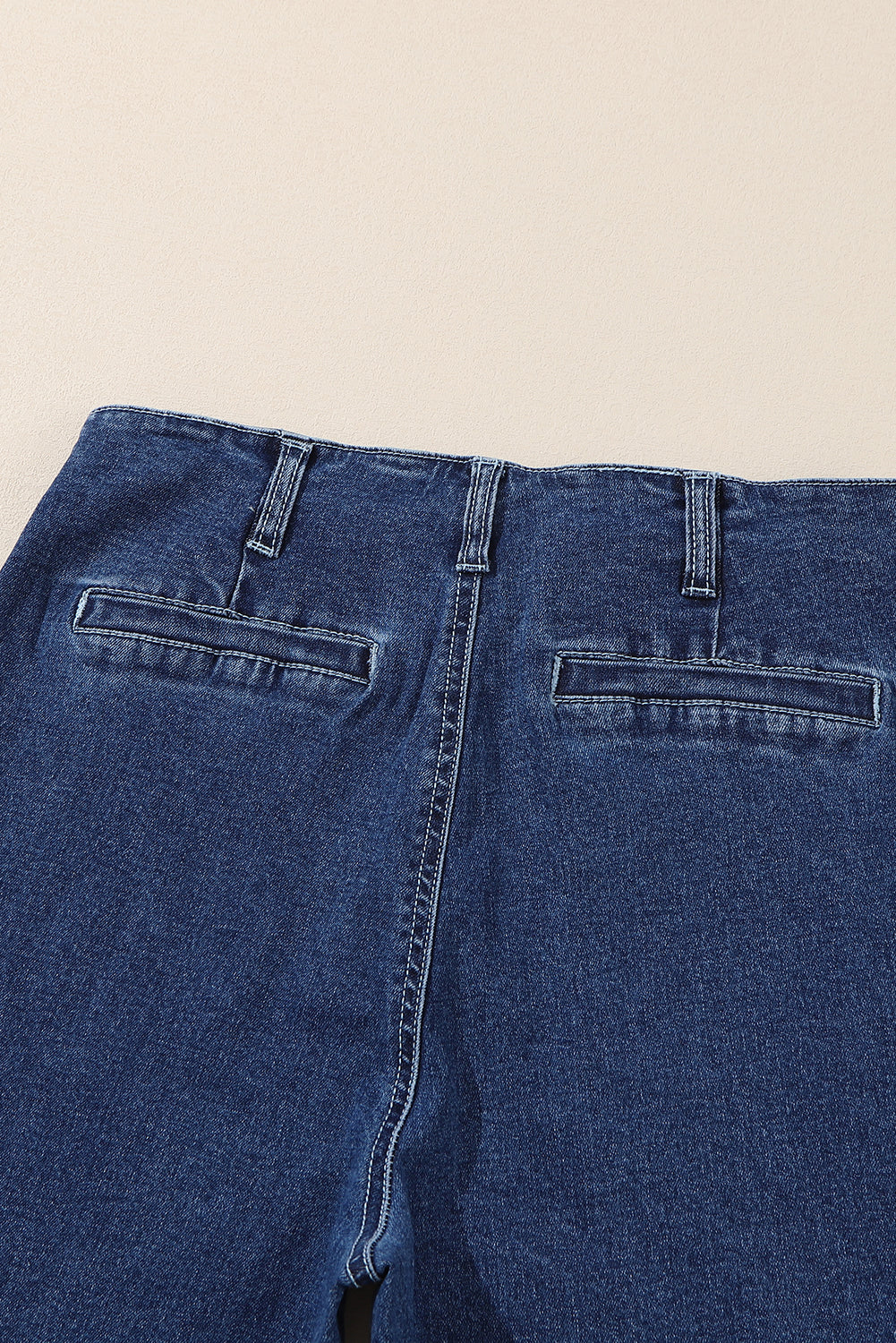 Button Wide Leg Cropped Jeans