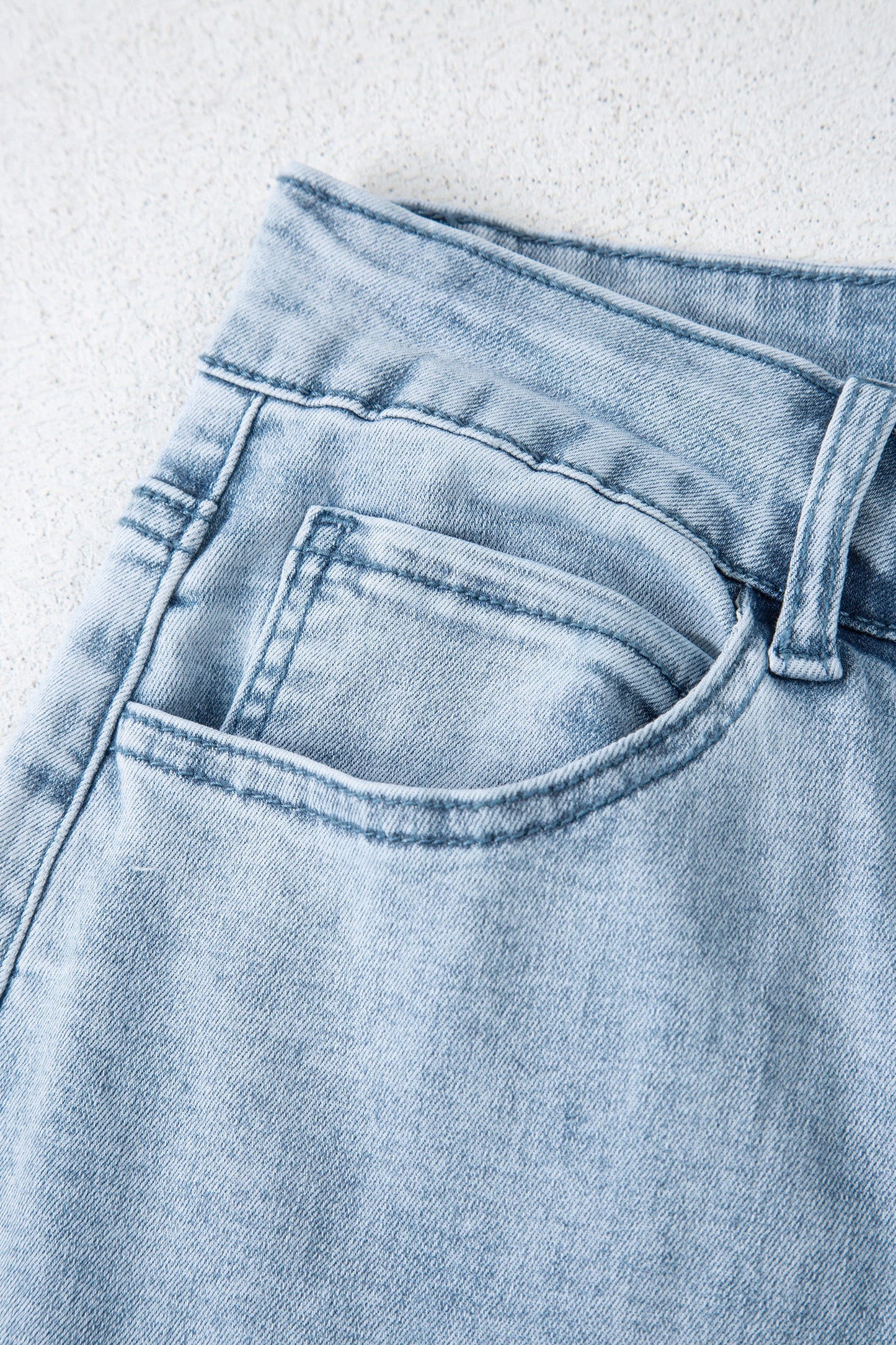 Bow Knot Side Straight Leg Jeans