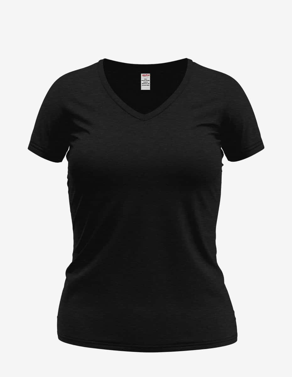 Basic Solid Heather V-Neck Tee
