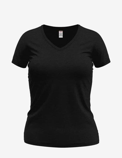 Basic Solid Heather V-Neck Tee