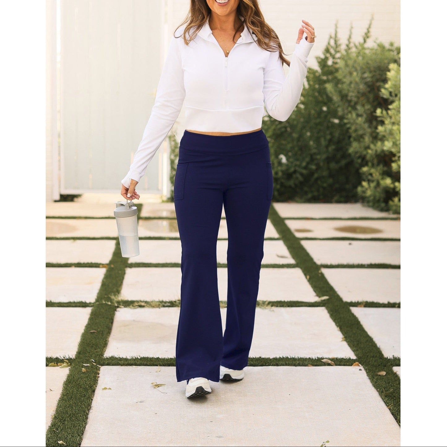 Navy Bootcut Leggings