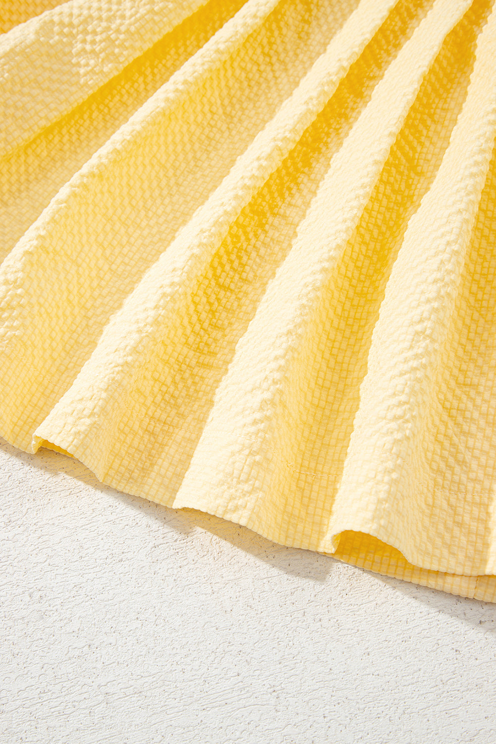 Notched Pleated Tank Top