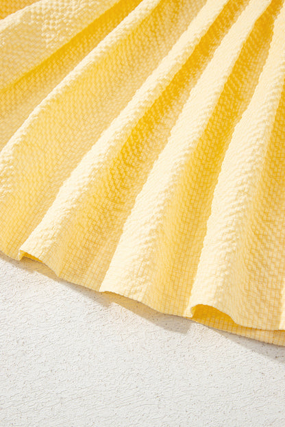 Notched Pleated Tank Top