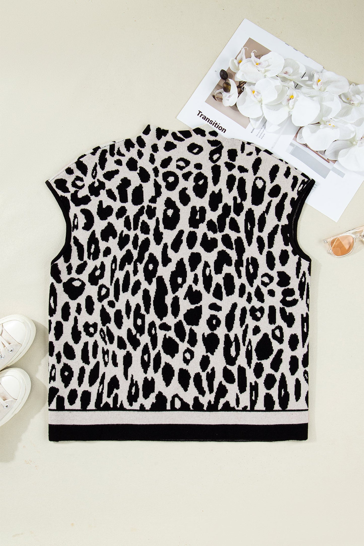 Plus Leopard Knit Top